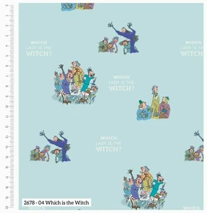 Fat Quarter Roald Dahl The Witches Which Witch 100% Cotton Fabric - Picture 1 of 1