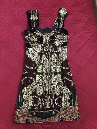 OFF WHITE ABITO FANTASIA SETA CIELO TAGLIA EXTRA SMALL