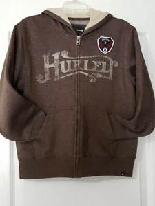 Hurley Brown Boys Full Zip Hoodie Heavy Size 7 EUC - Picture 1 of 5