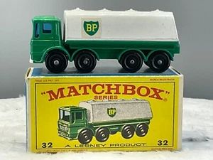 1960'sMATCHBOX #32c Leyland Petrol tanker,WHITE, N,Mint boxed all Ori,N.O.S. - Picture 1 of 14