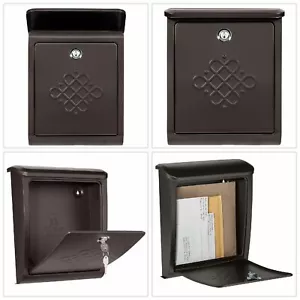 Bordeaux Wall Mount Locking Mailbox Rubbed Bronze steel metal - Picture 1 of 8