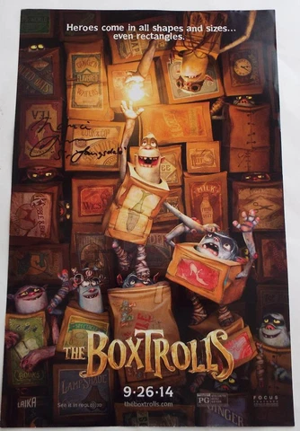 SIGNED SacAnime MAURICE LAMARCHE Sir Langsdale THE BOXTROLLS Movie Poster 11x17 Cover