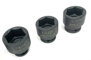 Williams Tools 3/4" Dr. 3 piezas. "Tomas de impacto grande de 6 puntos 1-7/16; 1-1/2; 1-13/16" - Imagen 1 de 2