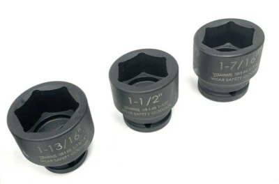 Williams Tools 3/4" Dr. 3-pc. 6 point Big Impact Sockets 1-7/16; 1-1/2; 1-13/16" - Image 1 of 2