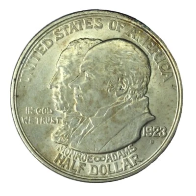 1923-S 50C Monroe Adams Commemorative Silver Half Dollar UNC # - Image 1 of 2