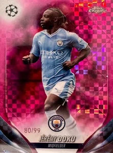 JEREMY DOKU 2023-24 Topps UEFA Club Competitions MANCHESTER CITY FC 80/99 - Picture 1 of 2