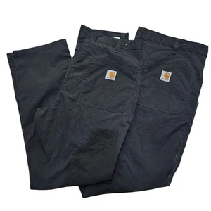 Men’s Carhartt Cargo Work Pants Lot 2 Pair 32 X 30 Distressed Work Gray - Picture 1 of 12