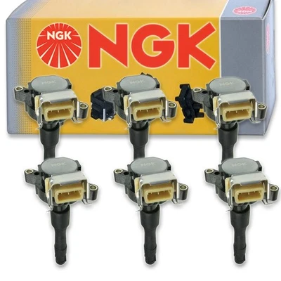 Bobina de encendido NGK de 6 piezas para BMW 528i 1997-2000 2,8 L L L6 - Afinación de bujía qd Foto 1 de 4