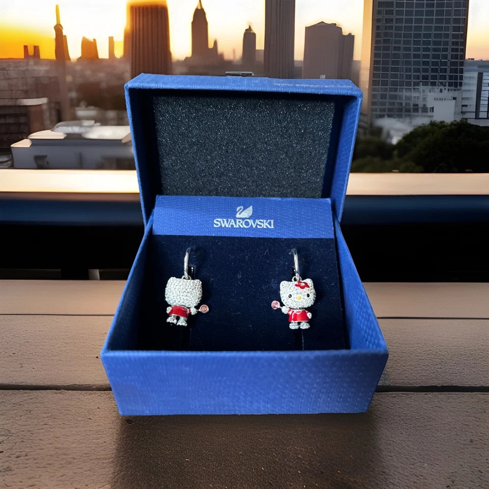 SWAROVSKI Hello Kitty Pierced Lollipop 🍭 Earrings - Image 1 of 4