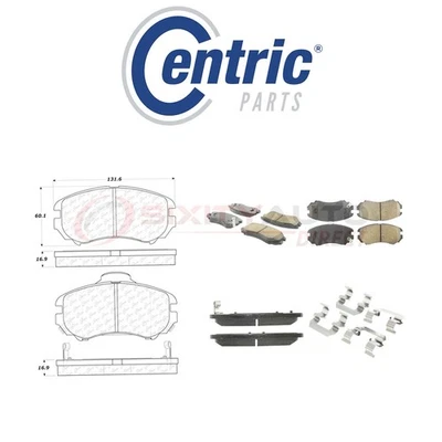 Centric Ceramic Disc Brake Pads w Shims for 2005-2010 Kia Sportage 2.0L 2.7L pb - Imagem 1 de 4