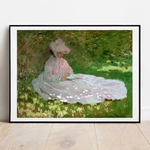 Monet The Reader fine art print giclee poster gallery wall art painting - Picture 1 of 10