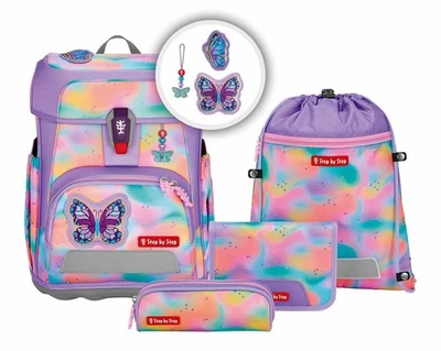 Step by Step Cloud Flash Schulranzen-Set 5-teilig Butterfly Luna flieder - Bild 1 von 4