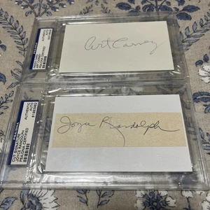 Lot (2) Art Carney & Joyce Randolph signed Auto PSA The Honeymooners - Bild 1 von 3