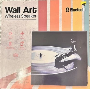 Wall Art Wireless Speaker - Record Player Designed Art - 15” X 15” - Picture 1 of 2