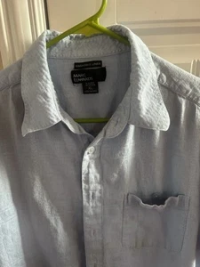 EUC Herren waschbares Leinen Marc Edwards SS Button Down Hemd/XL - Bild 1 von 3