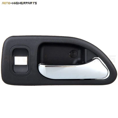 For 1994-1997 Honda Accord Chrome Black Interior Door Handle Rear Right Side - Imagem 1 de 4