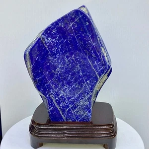 Muestra de cristal de curación de tambor áspero pulido de forma libre de lapislázuli de 11,9 lb Sto - Imagen 1 de 15