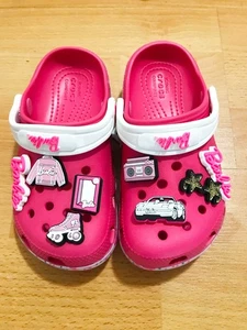 Crocs Kids Girls Shoes Barbie Clogs, Slip On Shoes C10 11 12 - Picture 1 of 2