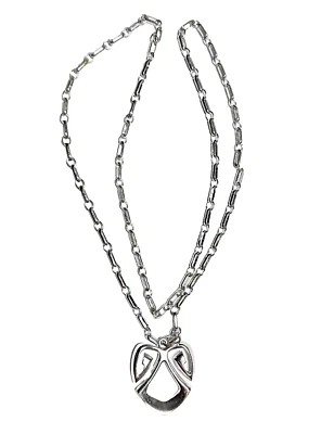 ESTERLINA D:B ~ Dolan Bullock Modernista Abstracto Corazón COLLAR Ángel MCM 925 Foto 1 de 4