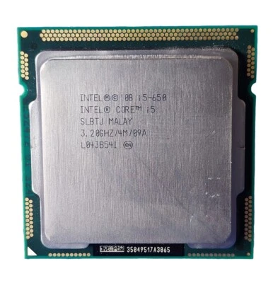 Intel Core i5-650 3.2GHz LGA 1156 2.5 GT/s Desktop CPU SLBTJ Malaio - Imagem 1 de 4