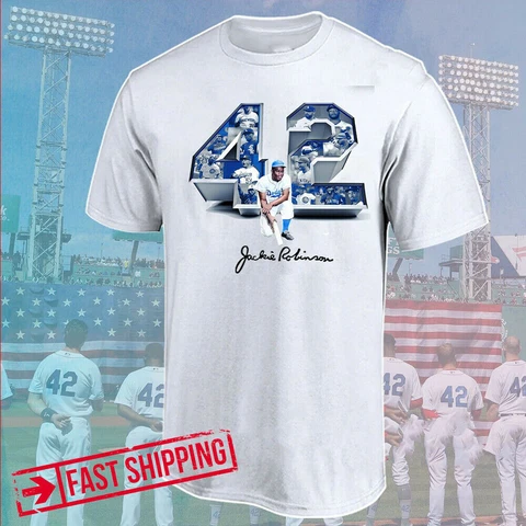 Jackie Robinson #42 75th Anniversary Legend MLB T-shirt All Size Cover