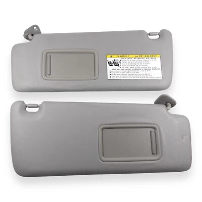 Par de quebra-sol lateral cinza 2001-2007 Toyota Highlander motorista e passageiro - Imagem 1 de 4