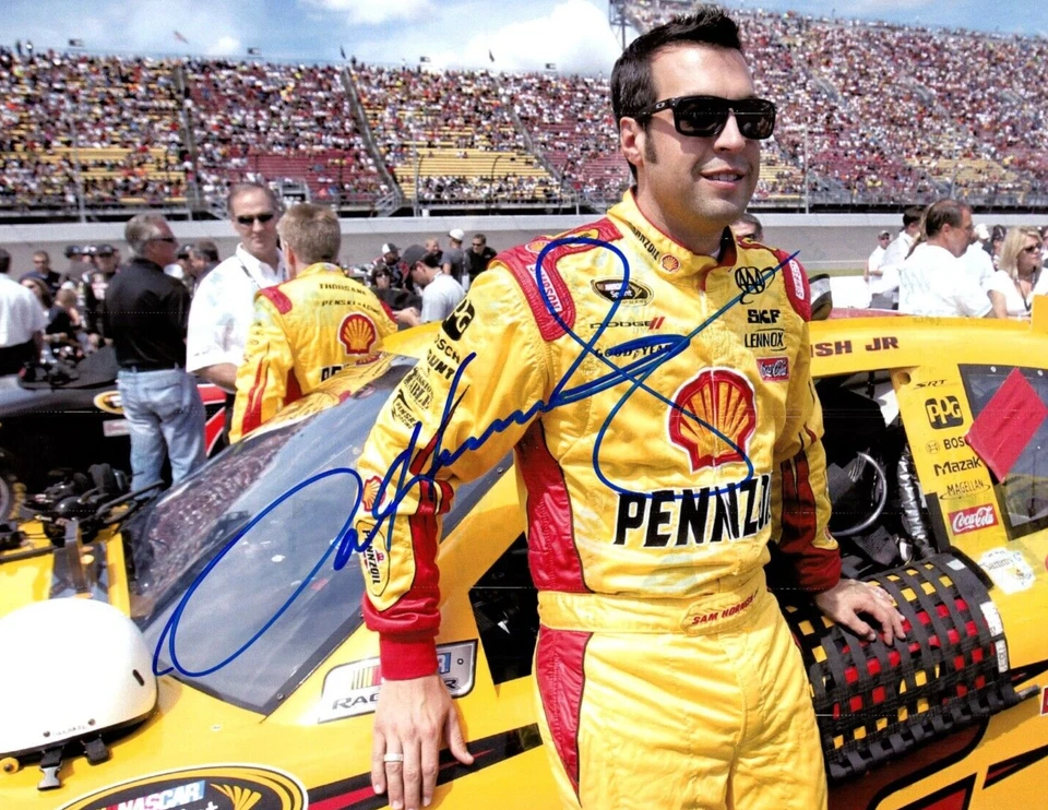 Sam Hornish Jr Nascar Racing Indy Car Signed Autographed 8x10 Photo COA 3 - Image 1 of 1