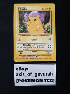 Pikachu - Juego Base #58/130 [HP] Cartas Pokémon 1999 - Imagen 1 de 1