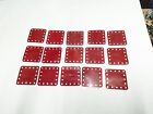 15 X Meccano 5 x 5 Hole Flexible Metal Plates Part 190 Mid Red No Slots MMIE