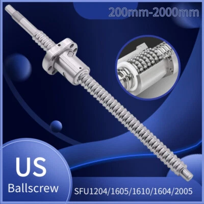 SFU1204/1604/1605/1610/2005/2505 BallScrew End Machined 250mm-2000mm+Ballnut CNC - Image 1 of 4