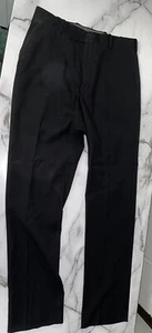 Adolfo Mens Dress Pants Flat Front Black Size 30x32 Gently Used - Picture 1 of 2