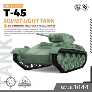 SSMODEL SS144602 1/144 Kit Modelo Militar Soviético T-45 Tanque Ligero GUERRA WoT - Imagen 1 de 8