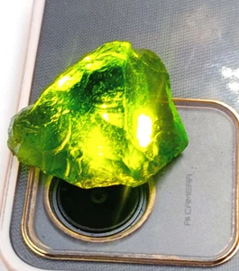 Natural EGL Certified 60-70Ct Green Peridot Raw Uncut Rough Loose Gemstone KKH - Picture 1 of 10