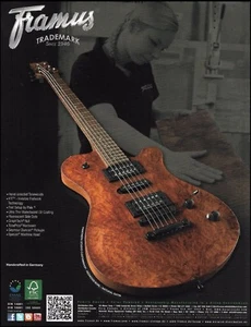 Framus Panthera Studio Custom Shop Redwood Burl guitar ad 8 x 11 advertisement - Picture 1 of 3