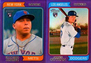 2023 Topps Heritage Purple Chrome Hot Box Refractor SP W/ RC  - You Pick For Set