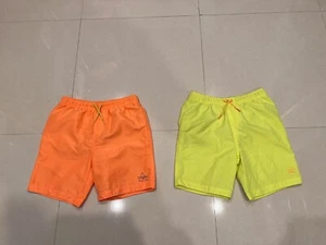 Lot of Two Boy's Kid's Primark Neon Yellow & Orange Swim Shorts Size 12-13 - Picture 1 of 13