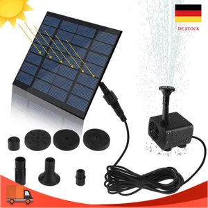 180L/H Solarpumpe Solar Teichpumpe Solarteichpumpe Garten Teich Tauch Pumpe 1.8W - Bild 1 von 12