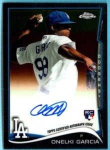 2014 TOPPS Chrome  Autograph Auto  Onelki Garcia Card # 133