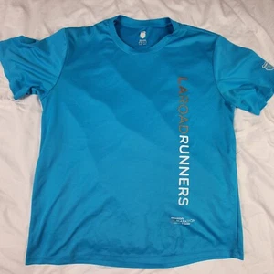 K Swiss Honda LA Marathon LA Road Runners Mens XL Blue Dri-Fit Shirt Athletic - Picture 1 of 9