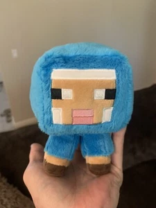 Minecraft Minecon Blue Baby Sheep Plush 6” Earth Mojang Jinx Stuffed 2017 T39 - Picture 1 of 6