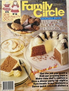 Family Circle magazine November 1986 Woman's sewing knitting cooking homemaking - Picture 1 of 6