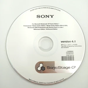 Sony SonicStage CP Version 4.1 CD-ROM Music Software with Instructions 2006 - Picture 1 of 7