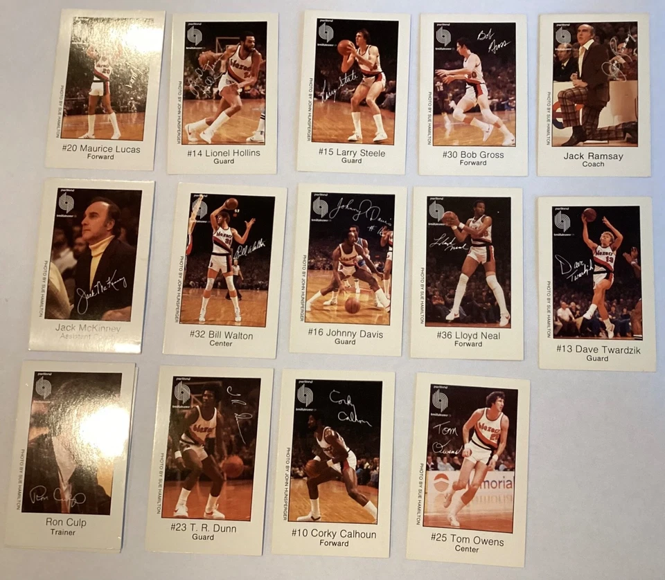 Juego de tarjetas de policía Blazers 1978-79 - 32 tarjetas en total (algunos duplicados) Foto 1 de 4