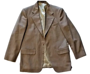 Oscar de la Renta Signature Herren Blazer Wolle Braun Tweed Drei Knöpfe GR 38R - Bild 1 von 6