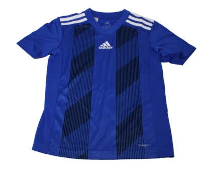 JUNGEN T-SHIRT SHIRT ADIDAS JUNGEN DP3200 STRIPED 19 BLAU SCHWARZ TRIKOT 164