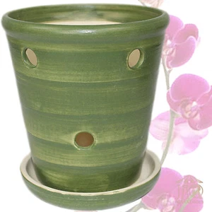 Orchideentopf  Orchideen-Topf - Keramik - Blumentopf Pflanztopf Orchideengefäß - Bild 1 von 2