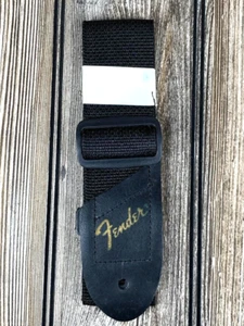 Fender Tracolla Chitarra Nera Vintage NUOVA VECCHIA STOCK NOS - Foto 1 di 1