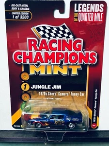 1/64 RACING CHAMPIONS LEGENDS 70'S CHEVROLET CAMARO FUNNY CAR JUNGLE JIM FLAMES - Bild 1 von 3