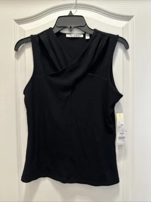 Camiseta sin mangas Cyrus talla pequeña camisa recortada cruzada sin mangas negra nueva con etiquetas Foto 1 de 4