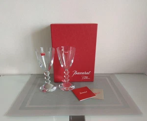 Baccarat Vega Fortissimo Crystal Wine Glass Set of 2 Clear w/ Box Brand New Fran - Picture 1 of 5